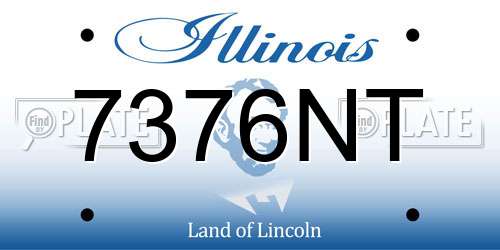 7376NT Illinois License Plate