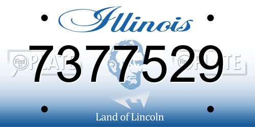 7377529 Illinois License Plate