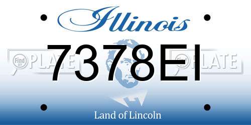 7378EI Illinois License Plate