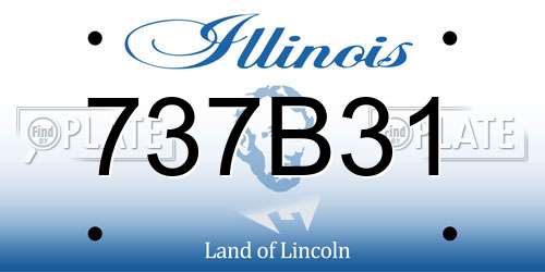 737B31 Illinois License Plate