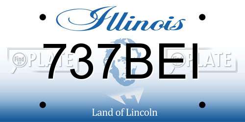 737BEI Illinois License Plate