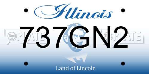 737GN2 Illinois License Plate