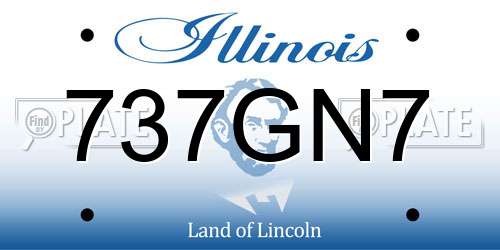 737GN7 Illinois License Plate