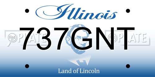 737GNT Illinois License Plate