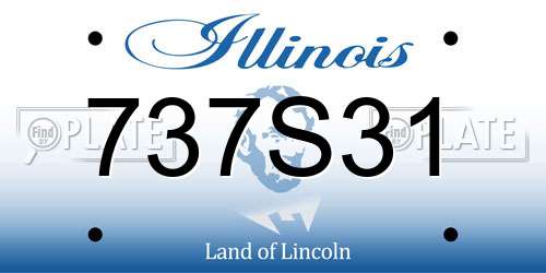 737S31 Illinois License Plate