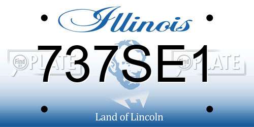 737SE1 Illinois License Plate