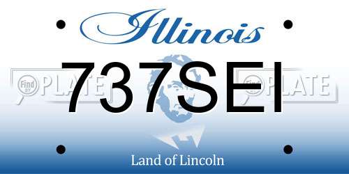 737SEI Illinois License Plate