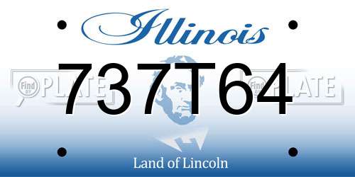 737T64 Illinois License Plate