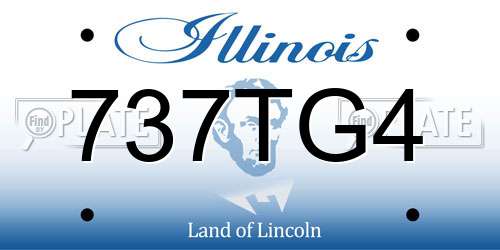 737TG4 Illinois License Plate