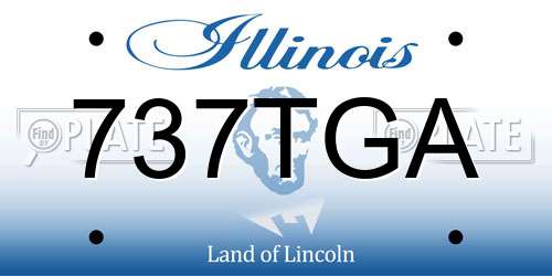 737TGA Illinois License Plate