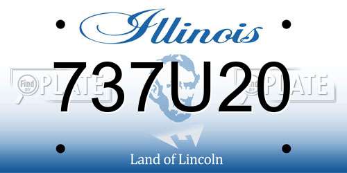 737U20 Illinois License Plate