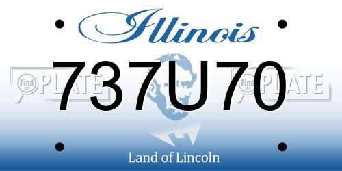 737U70 Illinois License Plate