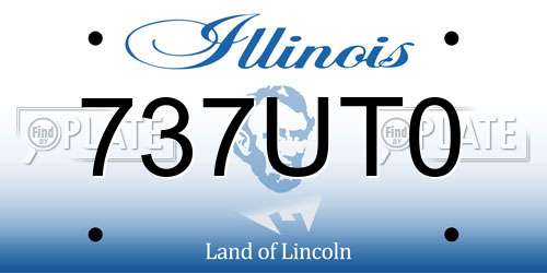 737UT0 Illinois License Plate