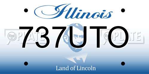 737UTO Illinois License Plate