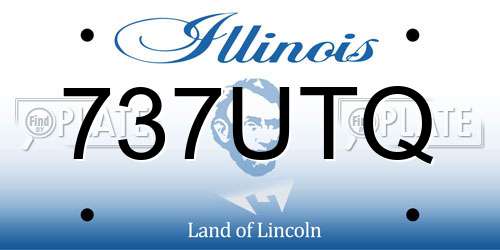 737UTQ Illinois License Plate