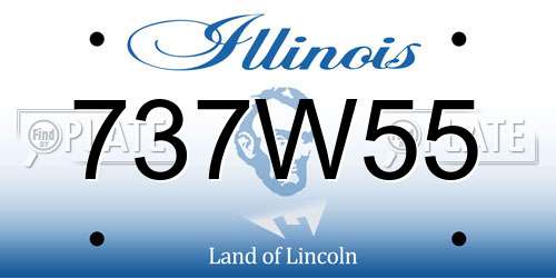 737W55 Illinois License Plate