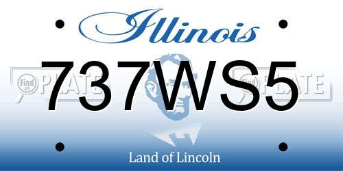 737WS5 Illinois License Plate