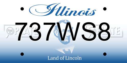 737WS8 Illinois License Plate