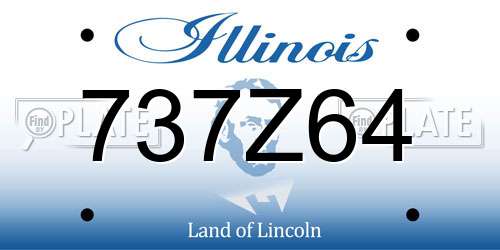 737Z64 Illinois License Plate