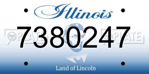 7380247 Illinois License Plate