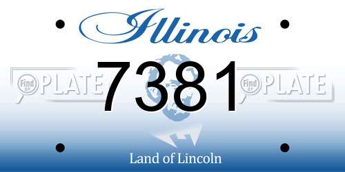 7381 Illinois License Plate
