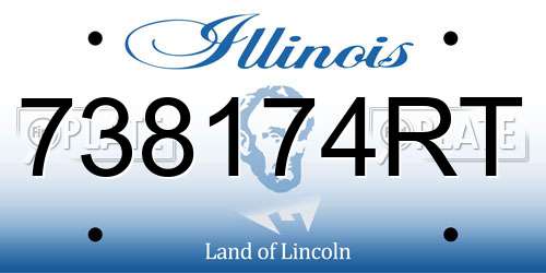 738174RT Illinois License Plate