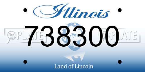 738300 Illinois License Plate