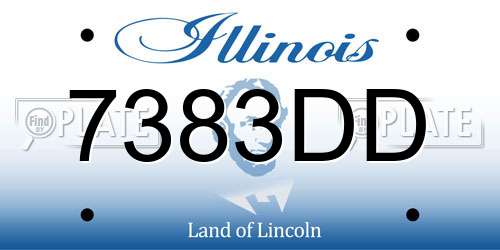 7383DD Illinois License Plate