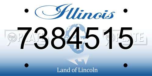 7384515 Illinois License Plate