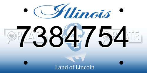 7384754 Illinois License Plate