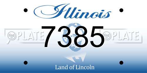7385 Illinois License Plate