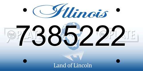 7385222 Illinois License Plate