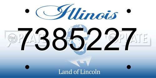 7385227 Illinois License Plate