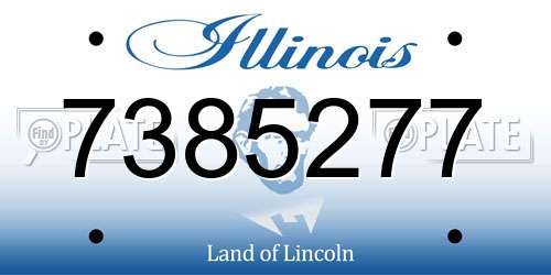 7385277 Illinois License Plate