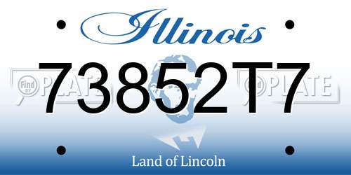 73852T7 Illinois License Plate