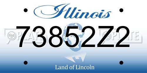 73852Z2 Illinois License Plate