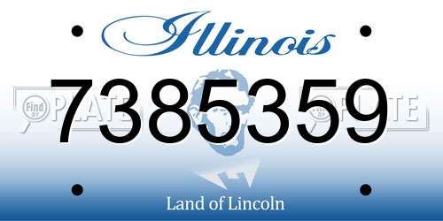 7385359 Illinois License Plate