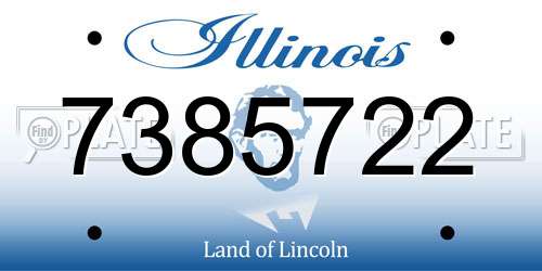 7385722 Illinois License Plate