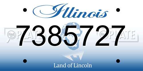 7385727 Illinois License Plate