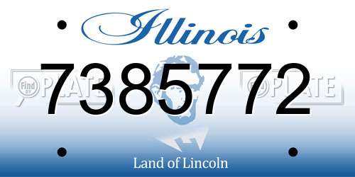 7385772 Illinois License Plate