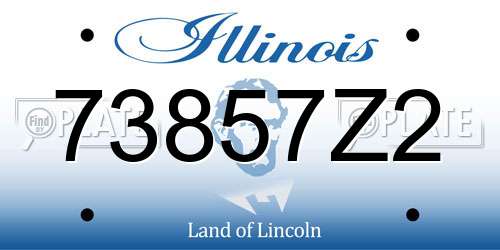 73857Z2 Illinois License Plate