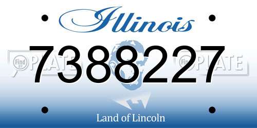 7388227 Illinois License Plate
