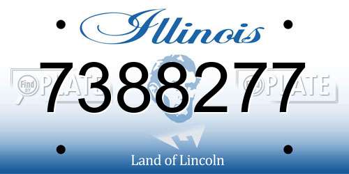 7388277 Illinois License Plate