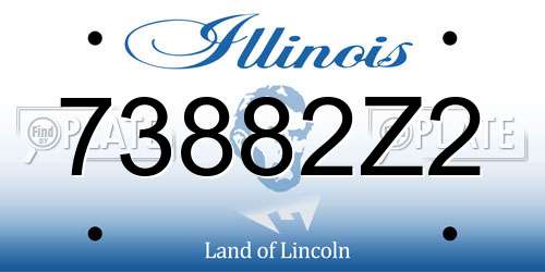 73882Z2 Illinois License Plate