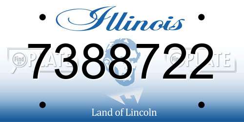 7388722 Illinois License Plate