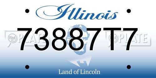 73887T7 Illinois License Plate