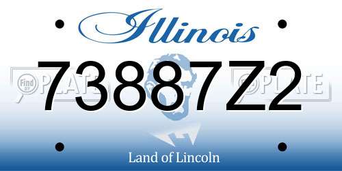 73887Z2 Illinois License Plate