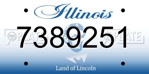 7389251 Illinois License Plate
