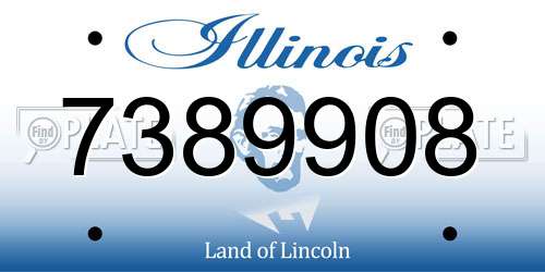 7389908 Illinois License Plate