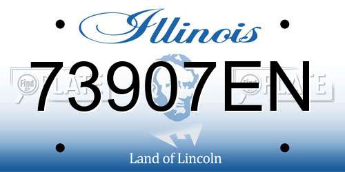 73907EN Illinois License Plate